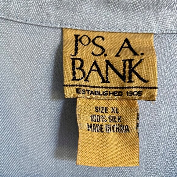 Jos. A. Bank Silk Short Sleeve Shirt with Tropical Palm Trees Mens XL - Picture 8 of 10